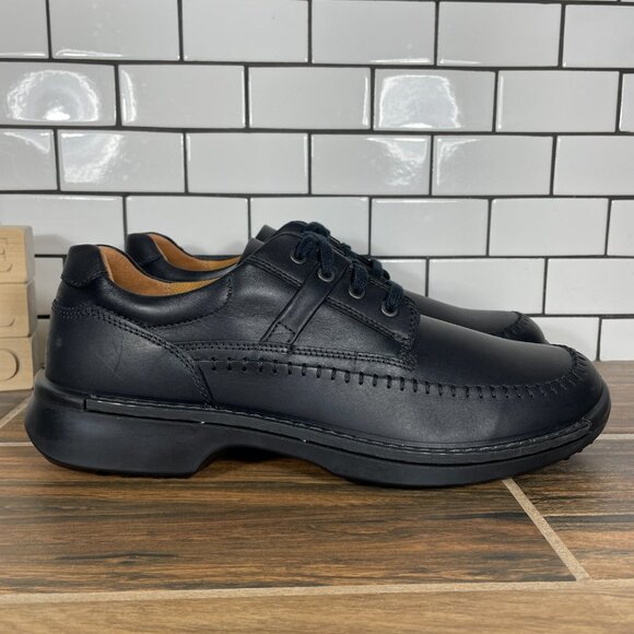 Ecco Fusion Mens Size 13 Shoes Black Leather Moc Toe Classic Derby main image 9